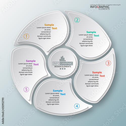 Abstract 3D Paper Infographics