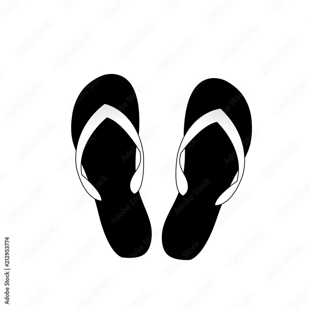 flip flops icon isolated on white background. flip flops icon isolated on white background.