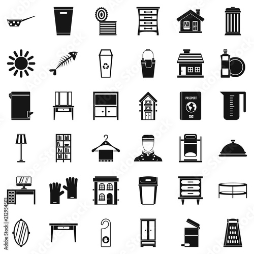 Cleaning icons set. Simple style of 36 cleaning vector icons for web isolated on white background
