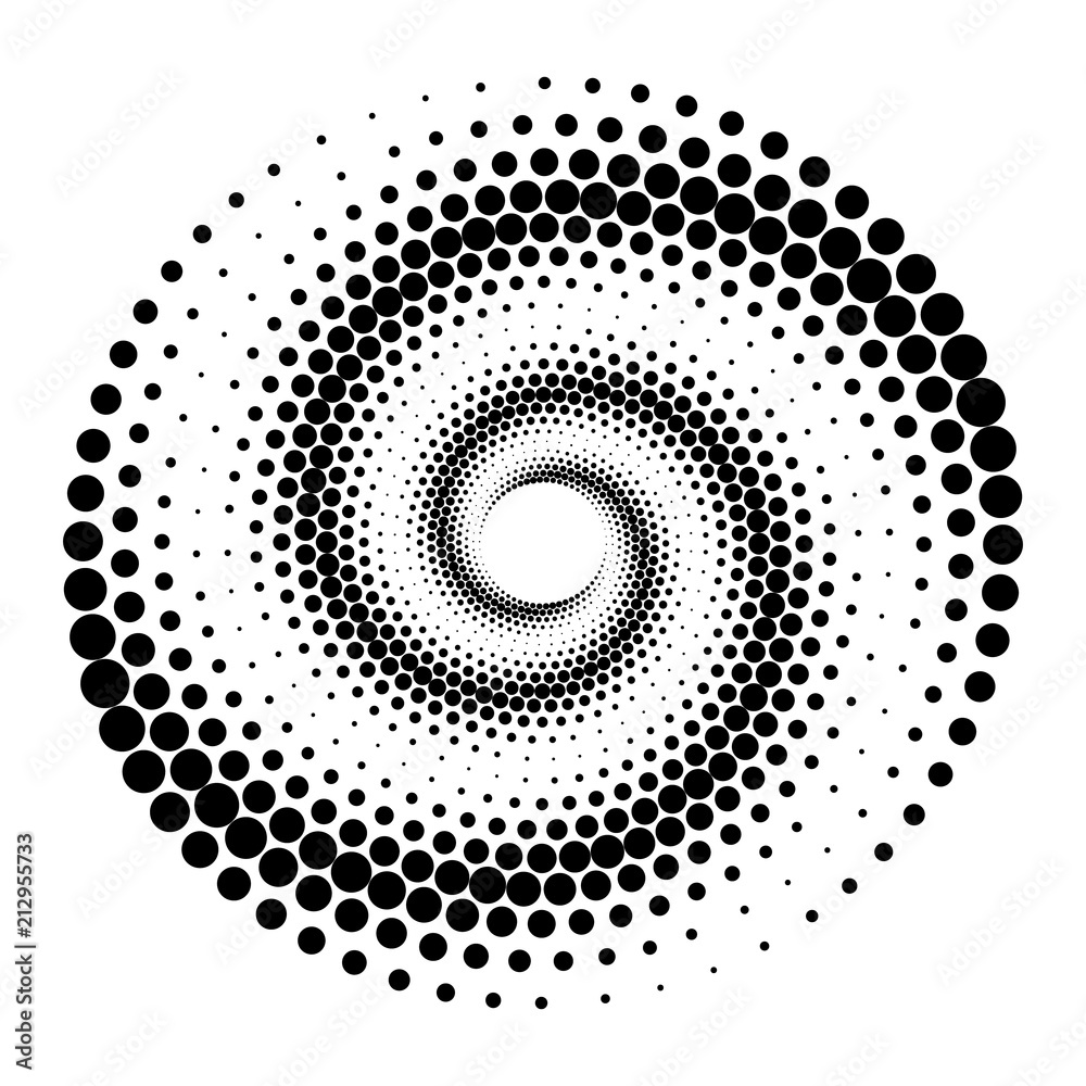 Оригинальный абстрактный фон из Полутоновых круглых точек с пробелом для вставки текста или логотипа. Векторная иллюстрация.