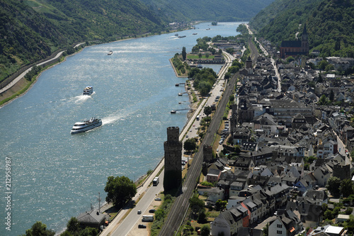 Oberwesel am Rhein - Welterbe Oberes Mittelrheintal - Stockfoto photo