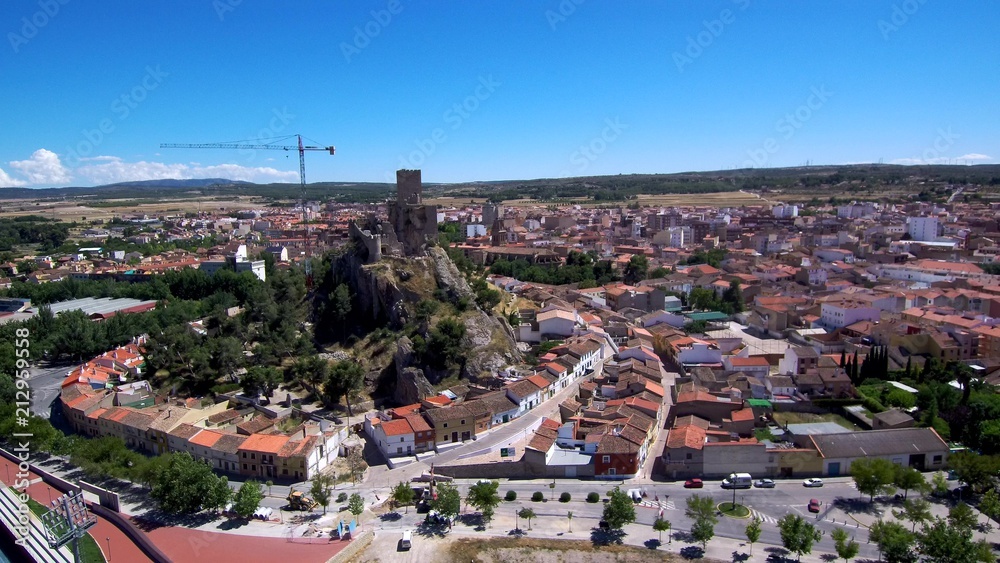 Almansa. Village of Albacete. Drone photo