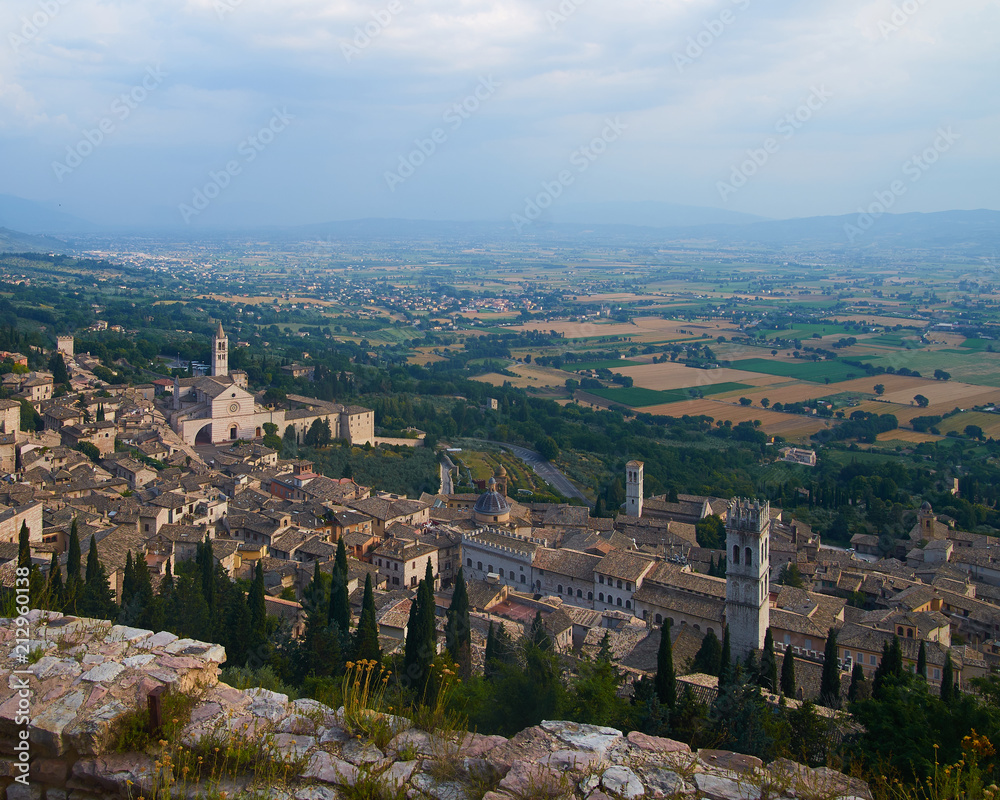 Assisi Italy, just after sunrise.