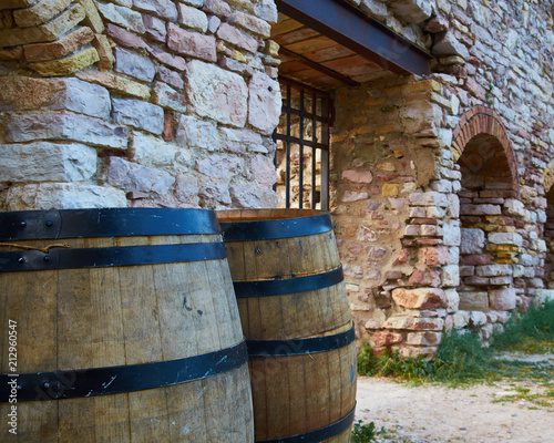 Wine barrels, Assisi, Italy