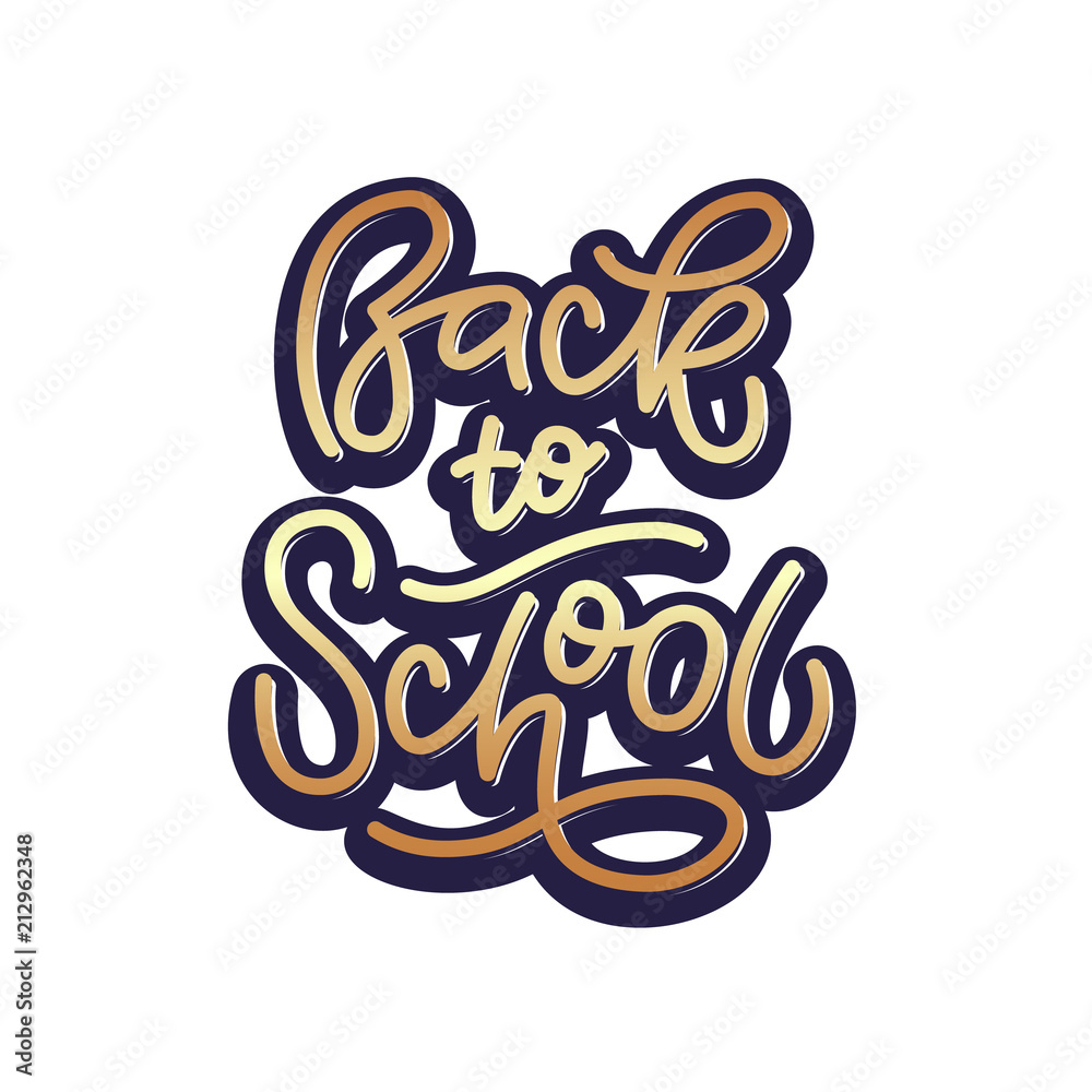Back to school typography lettering