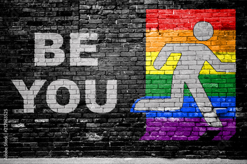 Coming-out Be You Gay Pride Graffiti photo