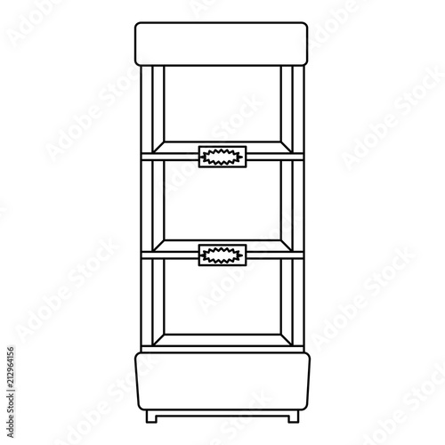 supermarket refrigerator empty icon vector illustration design