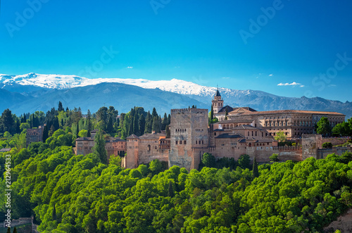 Arabic fortress of Alhambra in Granada