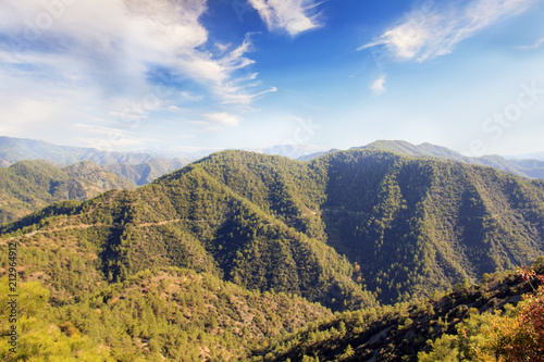 Beautiful view of the green hills of Cyprus © marinadatsenko