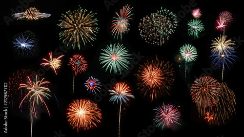 Fireworks explode over the Des Moines skyline. This is a composite of multiple fireworks set off on July 3rd, 2018.