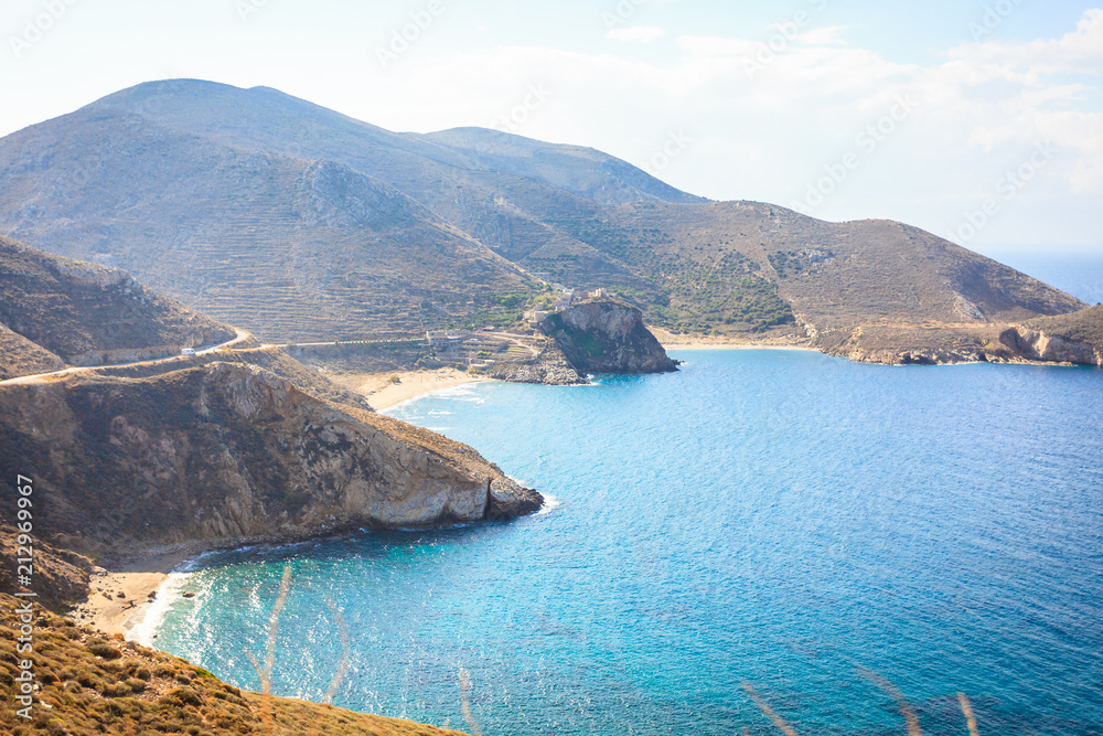 Fototapeta premium Greek coastline on Peloponnese, Mani Peninsula