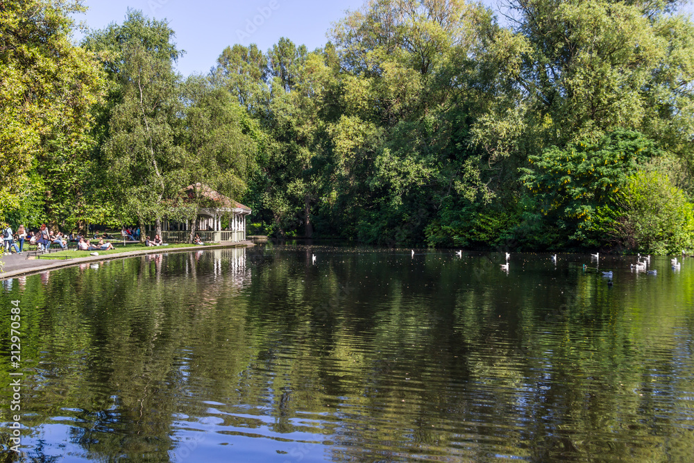 Lake in St Stephen Green Park Lake in St Stephen Green Park