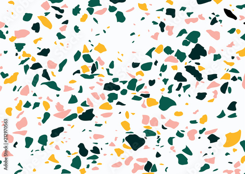 terrazzo marble vector texture. trendy background. floor pattern surface. modern interior design. trendy banner for web.  granite stone.jesmonite.