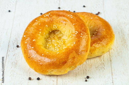 Traditional bread - Lepeshka photo