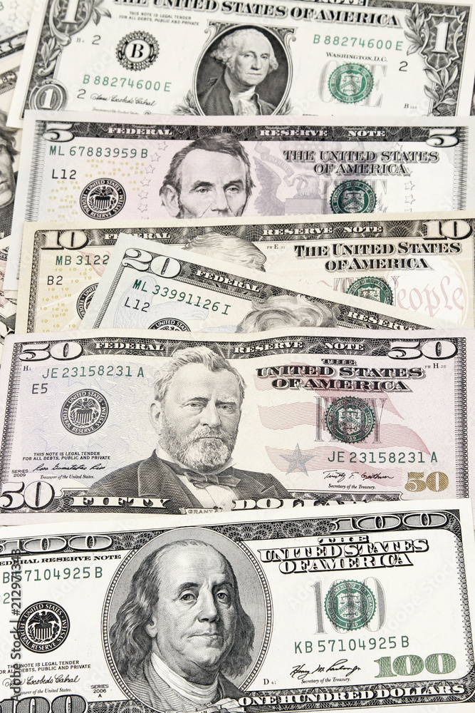 American banknotes cash money