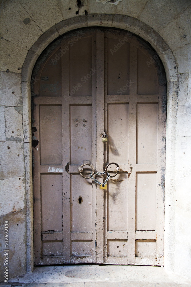 Old historic gate locked in Eminonu, istanbul Old historic gate locked in Eminonu, istanbul