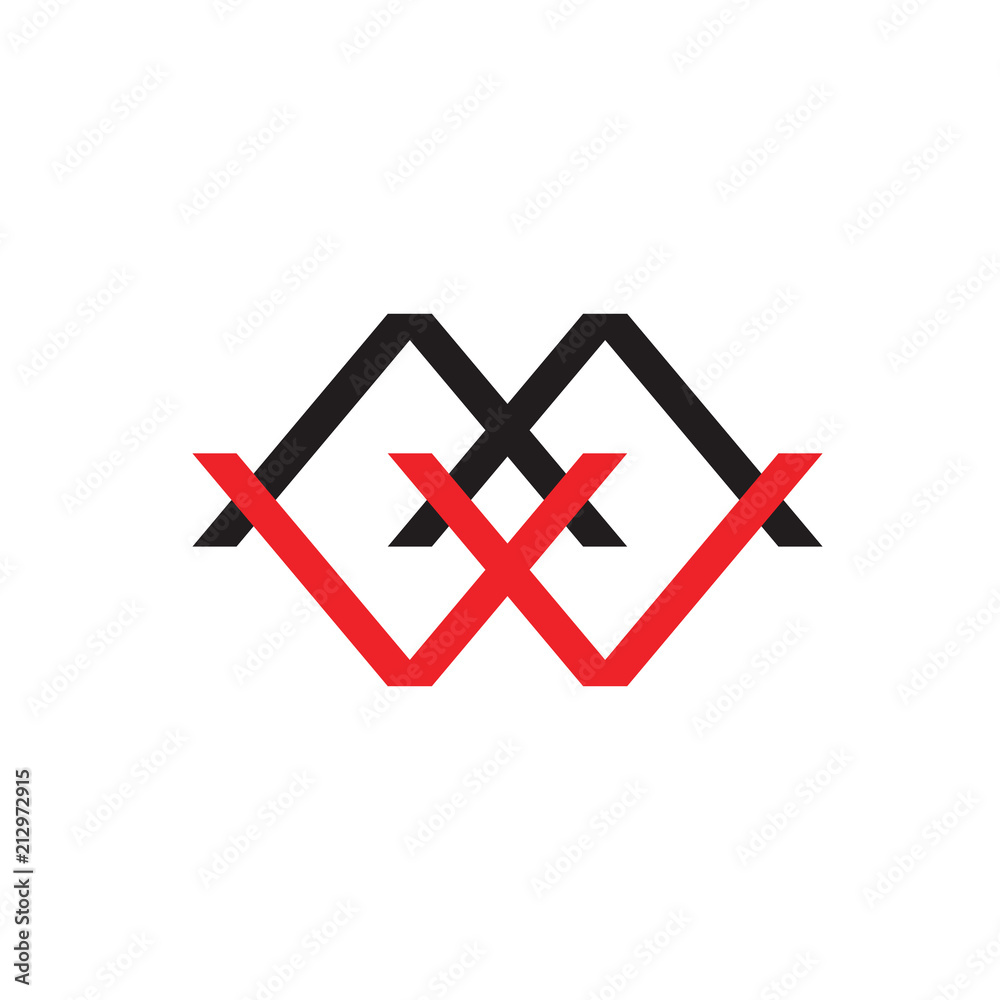 Obraz premium MW logo or WM logo letter design