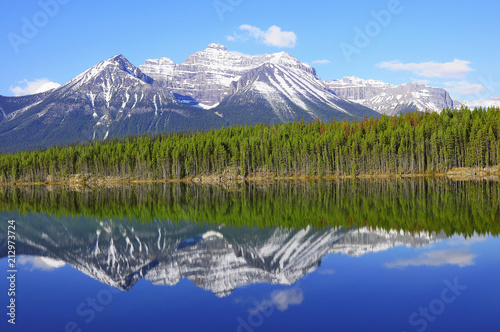 Herbert Lake in Canadian Rockies. photo