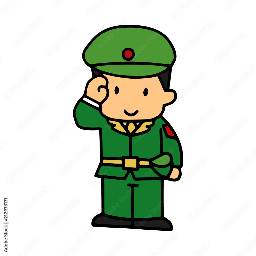 Policeman cartoon illustration isolated on white background for children color book Policeman cartoon illustration isolated on white background for children color book