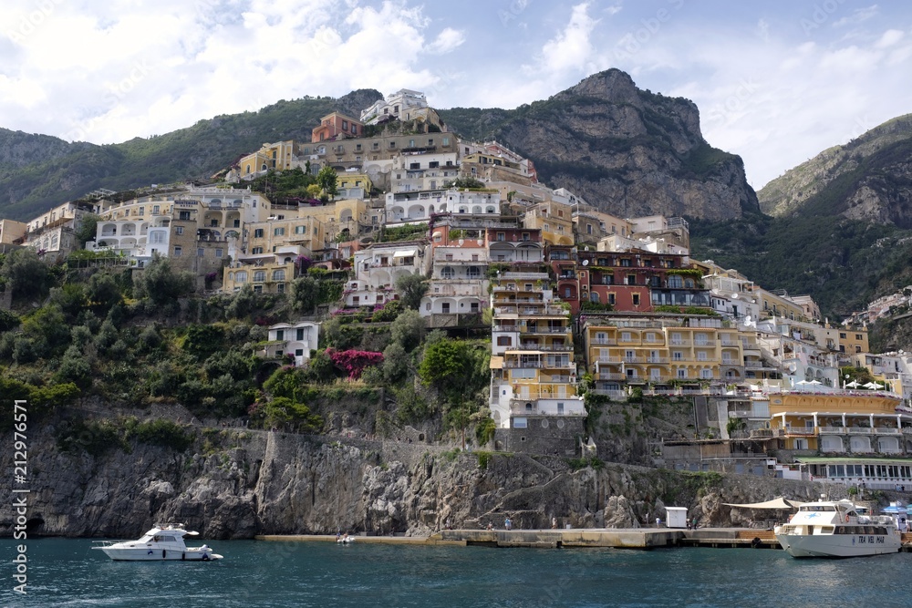 View from sea of Positano