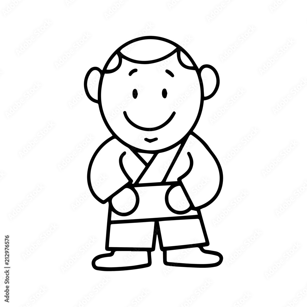 Waiter cartoon illustration isolated on white background for children color book Waiter cartoon illustration isolated on white background for children color book