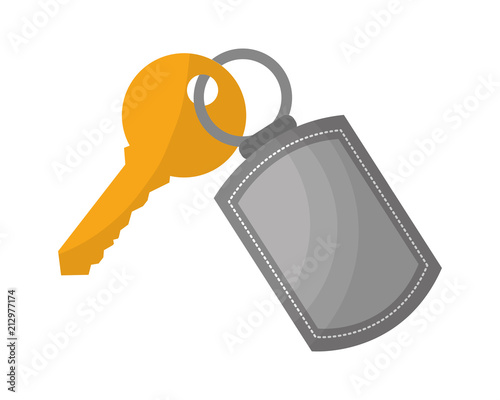 keychain and key security accessibility vector illustration