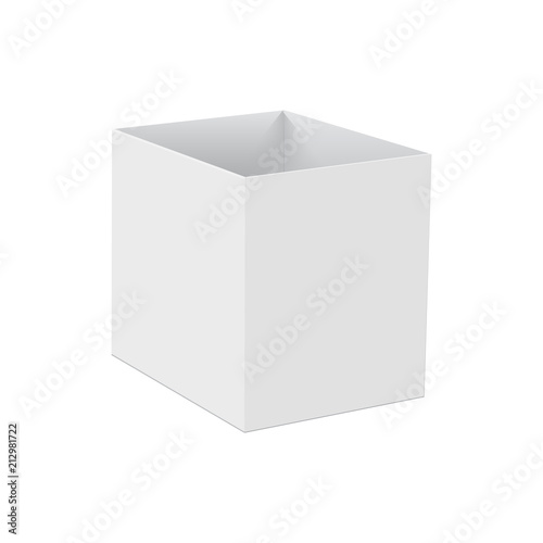 Blank of opened box isolated on white. Vector