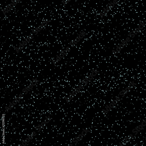 Seamless pattern with white stars in black sky. Vector.