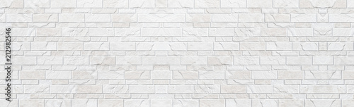 Panorama biały nowoczesny kamienny mur i tło