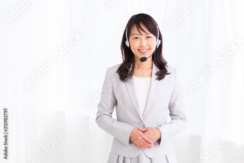 Plakat ミドル女性 オペレーター