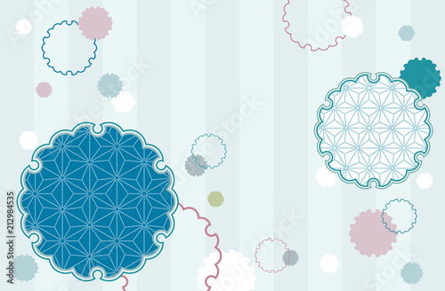 Japanese traditional pattern snowflake background