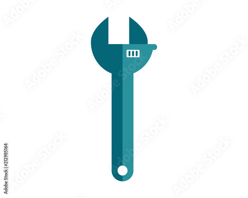 wrench construction repair fix engineering tool equipment image vector icon logo