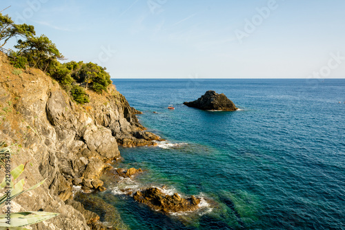 Horizontal View of the Cliff in the Path connecting Vernazza to Monterosso.