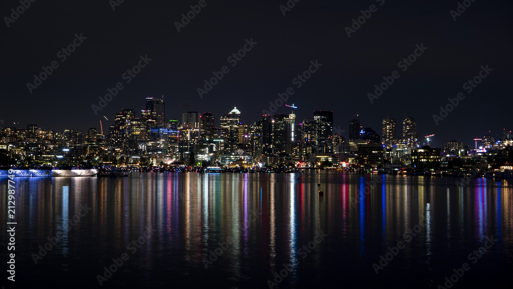 Fototapeta premium Seattle Night Skyline