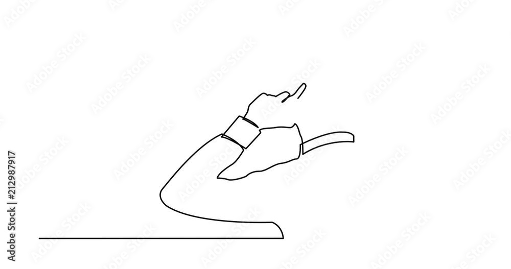 Animation of continuous line drawing of man talking on mobile pnone Animation of continuous line drawing of man talking on mobile pnone