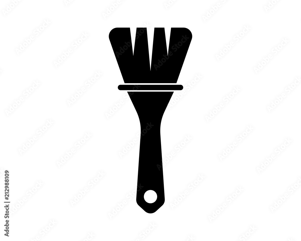 paint brush construction repair fix engineering tool equipment image vector icon logo silhouette paint brush construction repair fix engineering tool equipment image vector icon logo silhouette