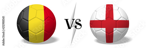 Soccerball concept - Belgium vs England