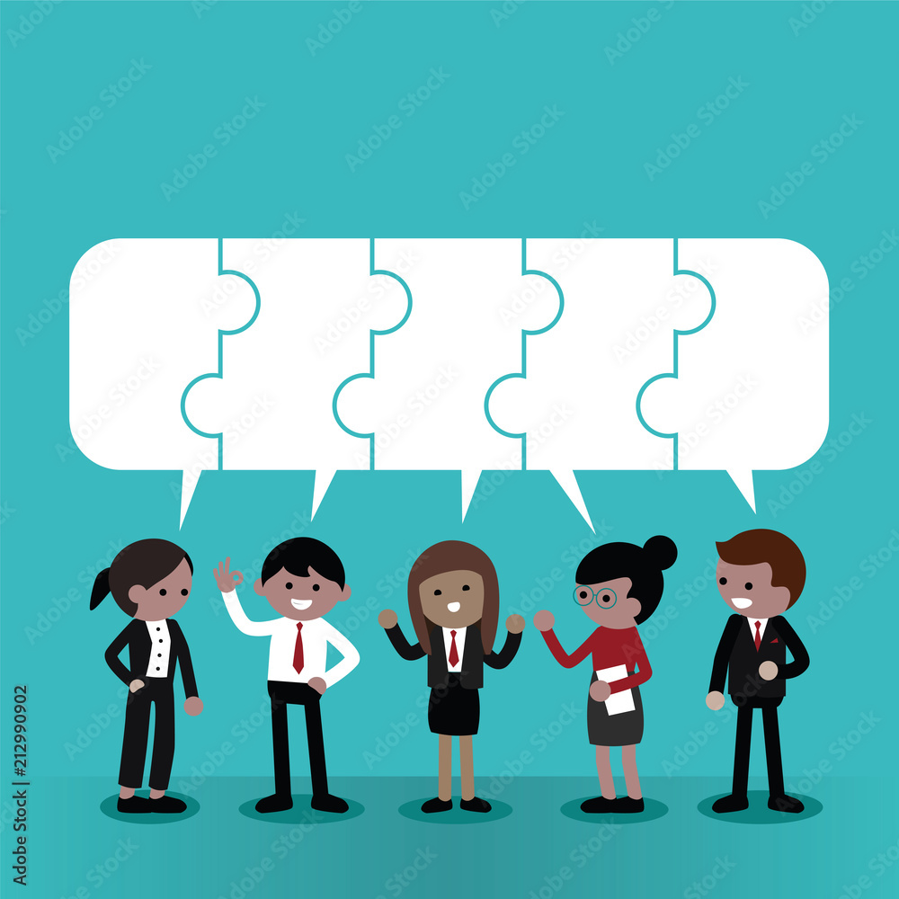 Business Team Discussion Matching Jigsaw Puzzle Business Team Discussion Matching Jigsaw Puzzle