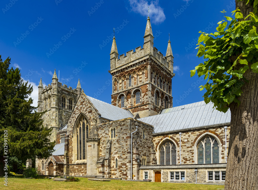 Wimborne Minster Church in Dorset England