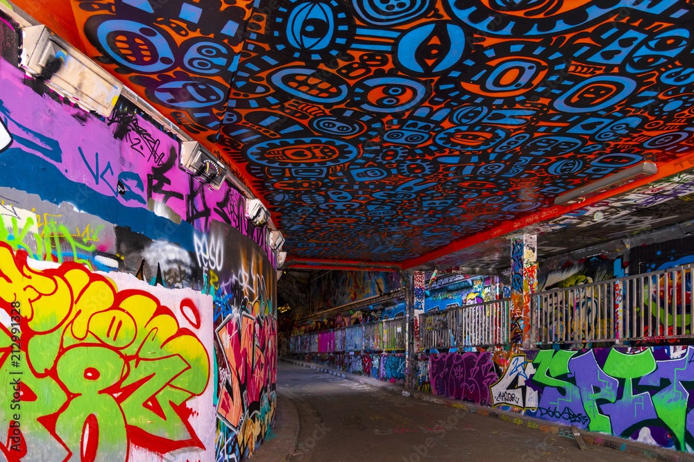 Leake Street Graffiti Tunnel in London