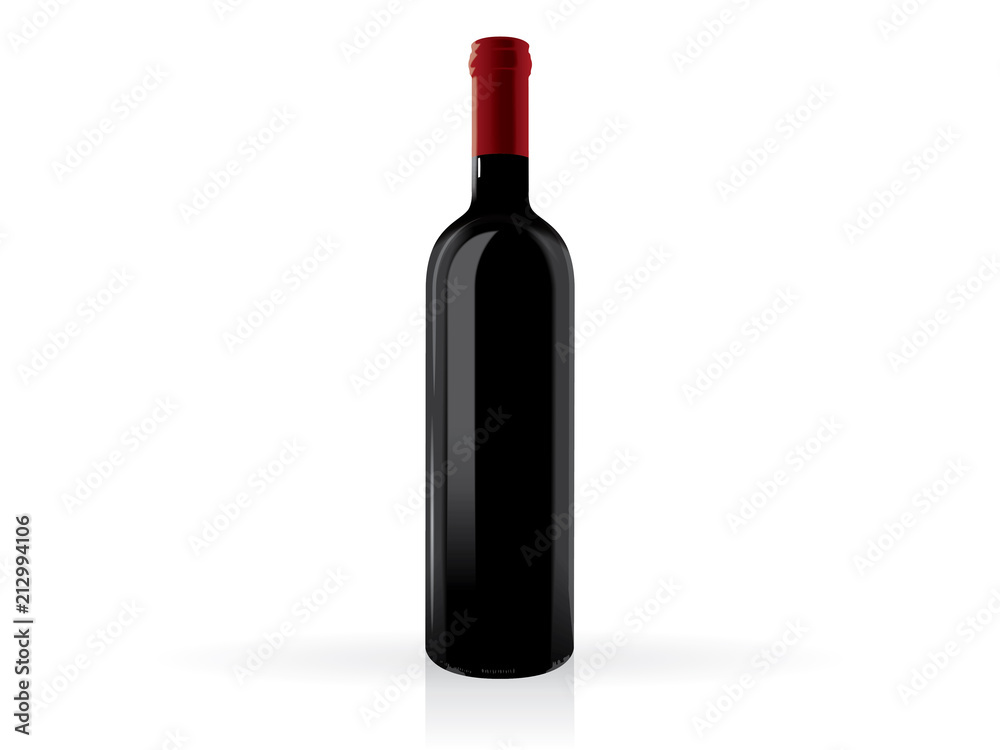 transparent bottles of wine on a white background transparent bottles of wine on a white background
