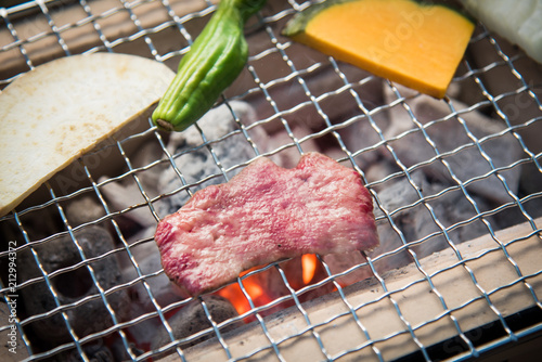 beef tongue Yakiniku, japanese bbq image