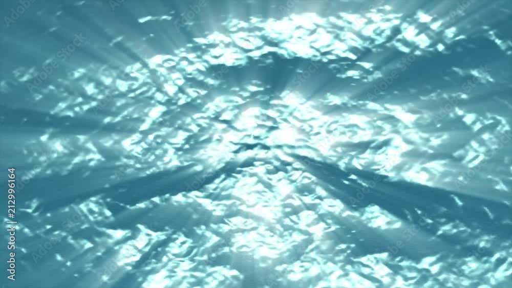 beautiful light rays under dark blue clear sea loop 3d render beautiful light rays under dark blue clear sea loop 3d render