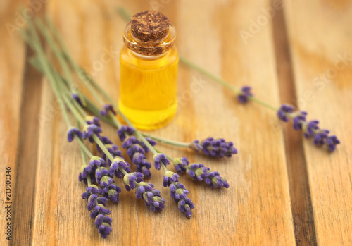 Lavender oil with flower
