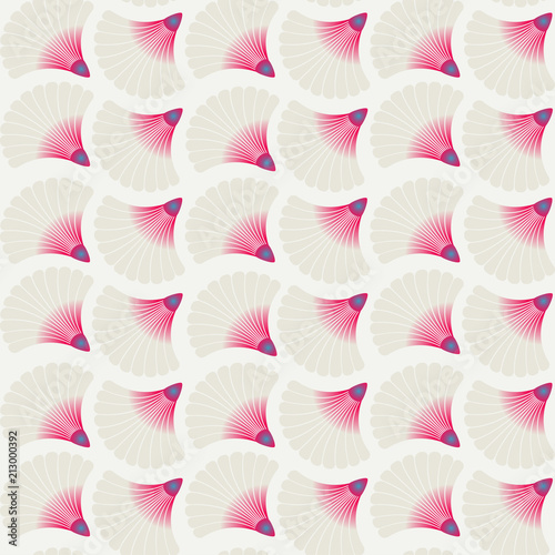 waves of flying seeds seamless tile in ivory pink shades