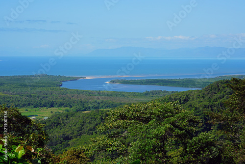 Wallpaper Mural Landscape view of the Coral Sea and Daintree Rainforest at the Walu Wugirriga Mount Alexandra Lookout near Cape Tribulation, Queensland, Australia Torontodigital.ca
