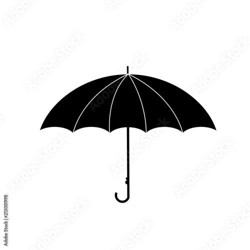 umbrella side view icon isolated on white background.