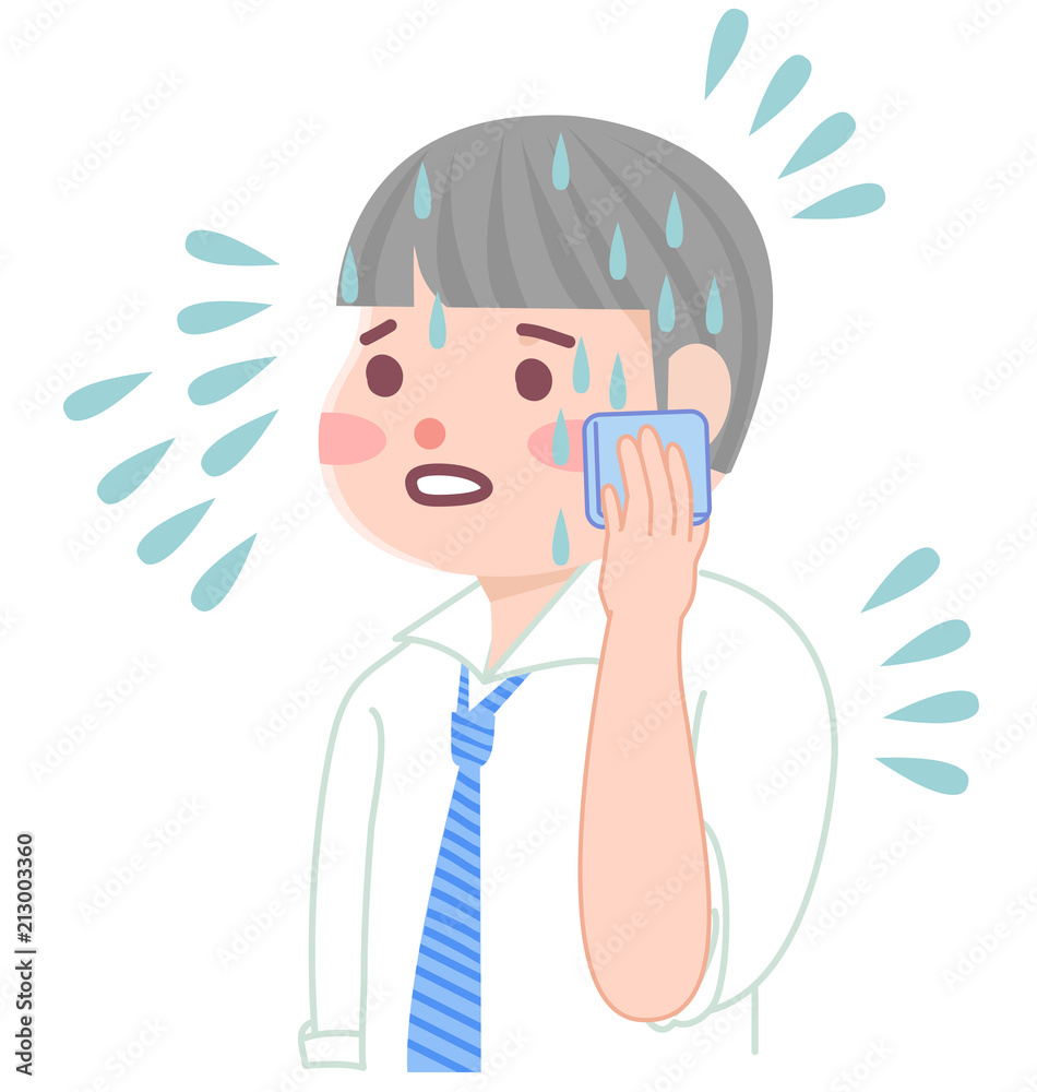 大汗をかく男性 Stock イラスト Adobe Stock