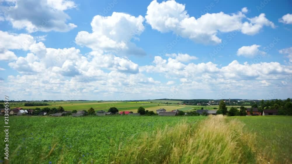 Timelapse of field and clouds in rural area Timelapse of field and clouds in rural area