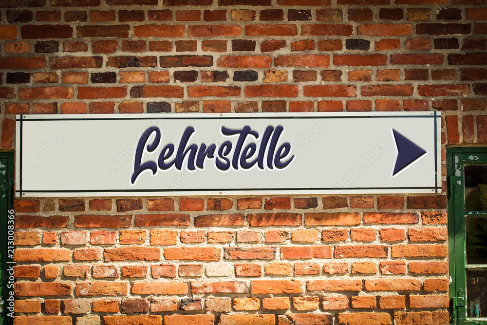 Obraz premium Schild 318 - Lehrstelle